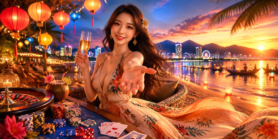 Đường phố Đà Nẵng rực rỡ đèn lồng về đêm, nơi người chơi esports và cá cược thể thao sôi nổi