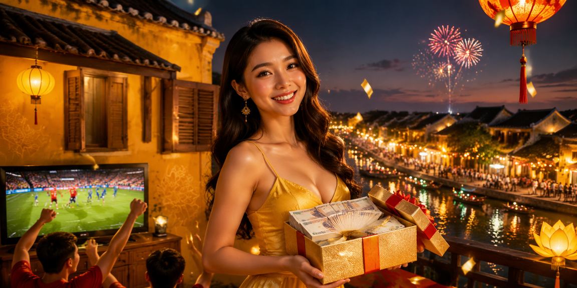 Không khí cược bóng đá sôi động tại chợ đêm Hội An, người dùng theo dõi kết quả trực tuyến